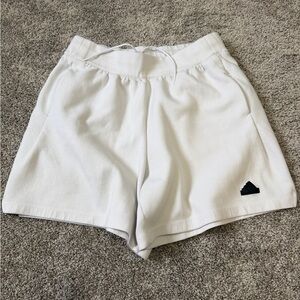 adidas cloud white ZNe Shorts with Black Logo